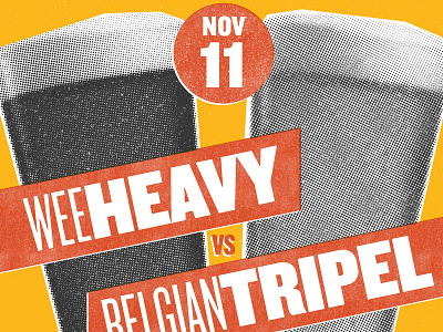 GCB Brew Battle Poster beer boxing brew halftone poster