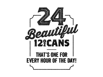 24 Cans type typography