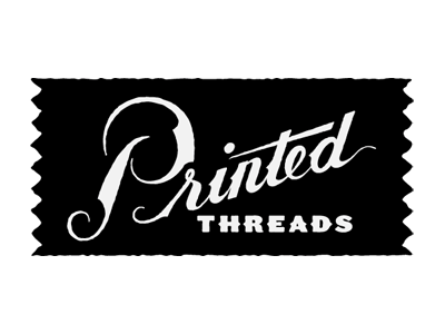 Printed Threads Logo clothing logo screen printing script tag