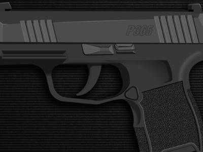 Sig Sauer P365 gun illus illustration pattern pistol vector