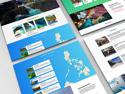 Philippines Tourism Landing Page interaction landing page philippines principle sketch tourism