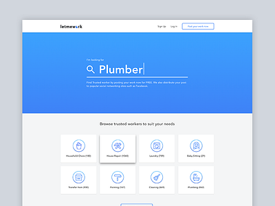 LetMeWork Landing Page