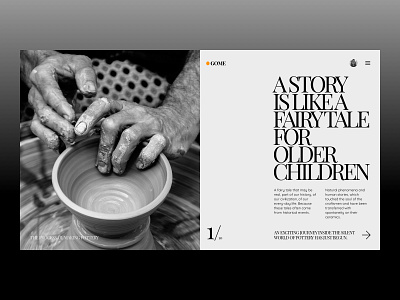 Gome Website (Pottery Stories) @design design minimal typography ui ux web website