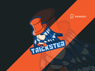 TRICKSTER esport logo design black branding cartoon design esport esport logo flatdesign gaming illustration illustrator logo mascot mascot logo vector