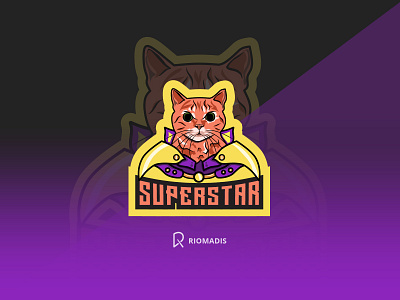 SUPERSTAR Mascot and esports Logo animal animals branding cartoon cat design flatdesign illustration illustrator logo mascot mascot logo vector