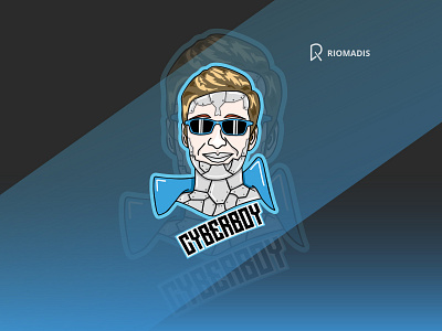 cyberboy mascot and esports logo design branding cartoon cyborg design flatdesign human humans illustration illustrator logo mascot mascot logo vector