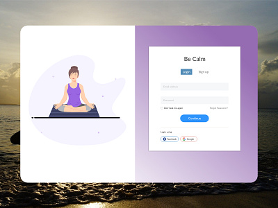 login Screen_Yoga illustration illustration art landingpage ui vector visual design yoga app