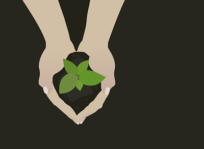 Save Plant caring design green hand illustration illustrator plant