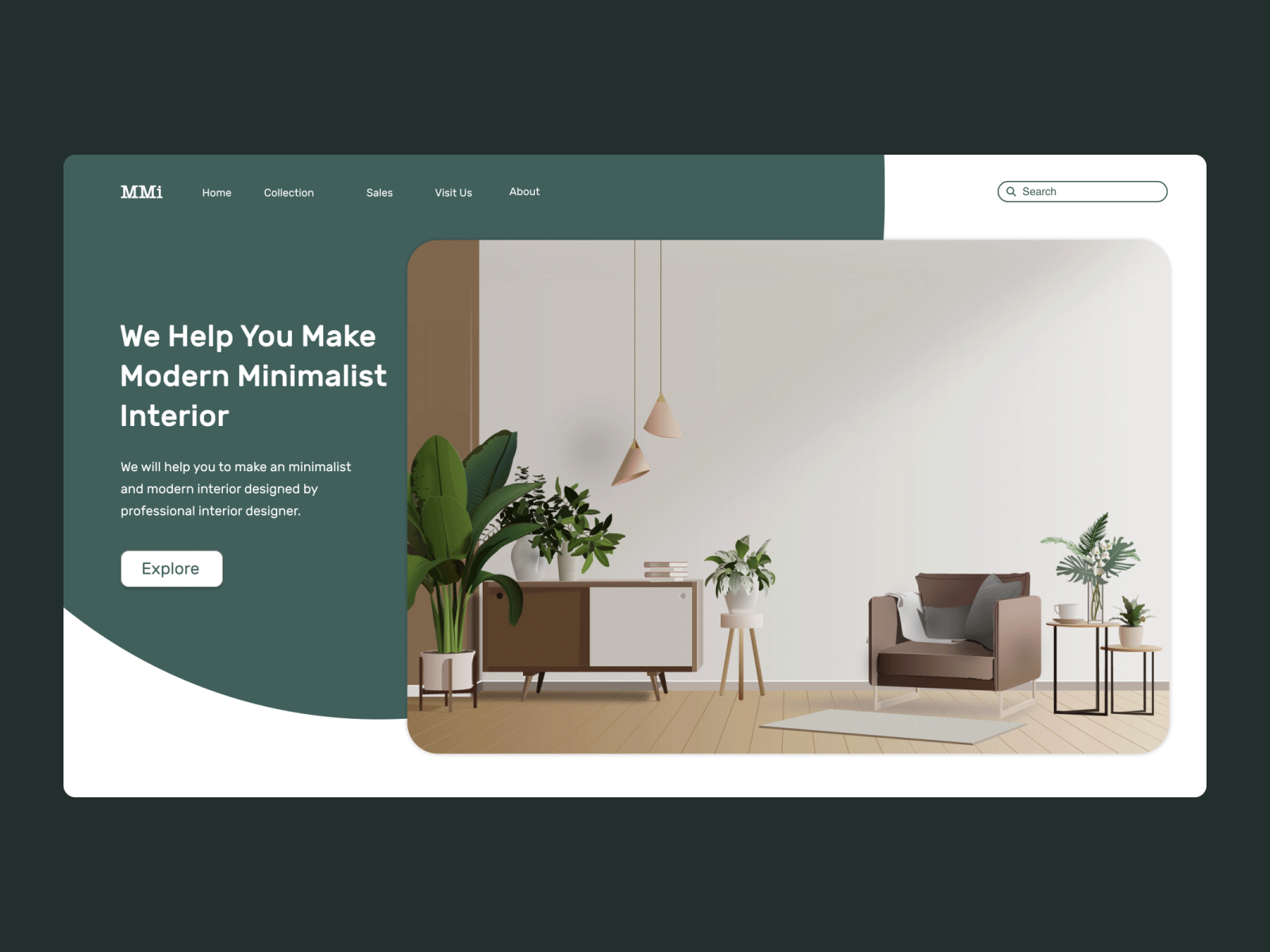 Minimalist Interior Landing Page