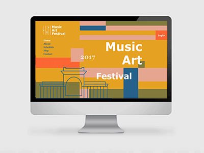 MusicArt Festival illustration principle app sketch app ui ux design