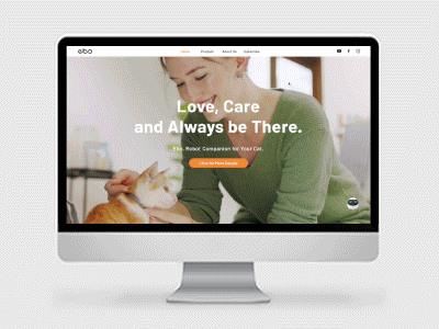 Ebo Website cat ebo pet website pets photoshop ui ux design web design wix