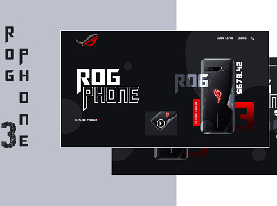 ROG Phone 3 Landing Page branding design flat ui ux web website