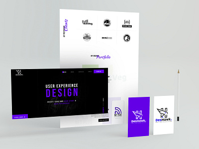 DesHawk Homepage UI/UX Design app branding design icon logo minimal typography ui web website