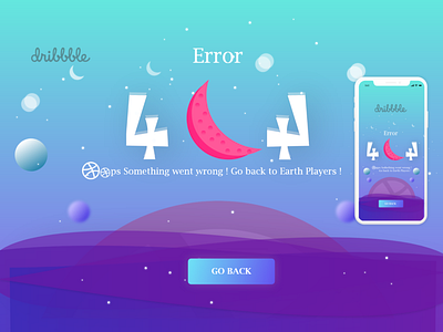 Dribbble 404 Error