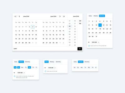 Select Period calendar choose daily dashboard date picker design dropdown figma minimal monthly period periodic picker select time time picker ui uiux weekly