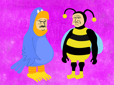 The Birds & Bees cartoon humor illustration