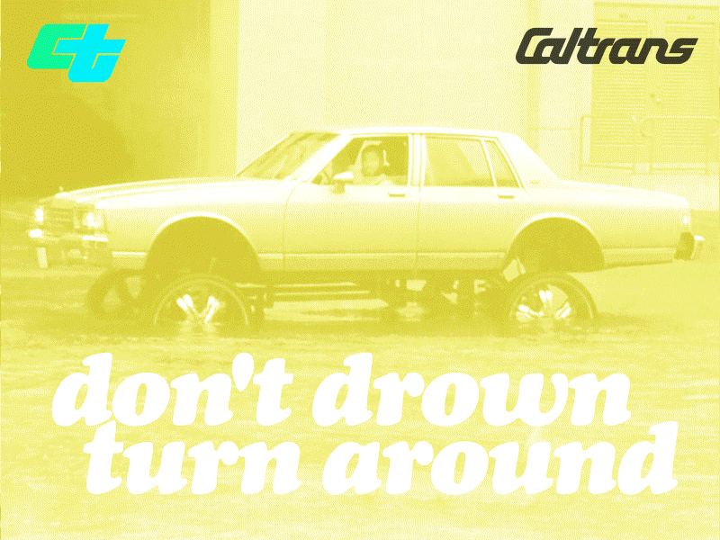 Turn around, don't drown. animated gif humor psa public service