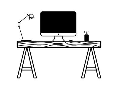 Desk desk icon imac travis ladue