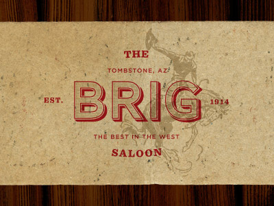 The Brig cowboy doc holliday guns horses logo tombstone travis ladue whiskey wyatt earp