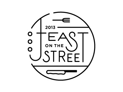 Feast custom type logo not a puppy travis ladue tyopgraphy