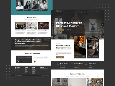 Interior Design Mockup ui web