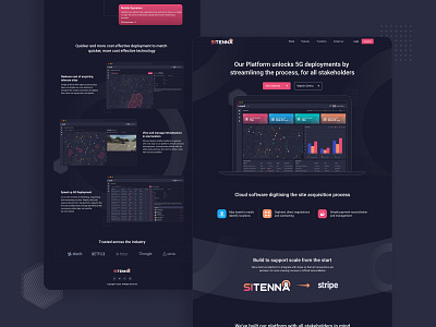 Sitenna Landing page Mockup design ui web