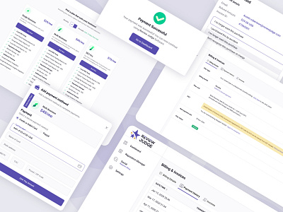 Plan & Billing Invoice Screen's