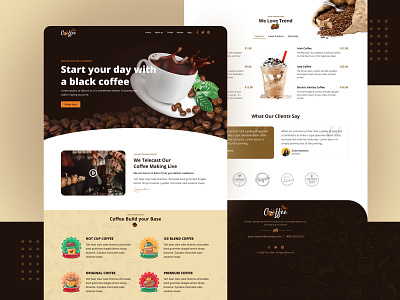 The Coffee Design Mockup branding design illustration ui ux web