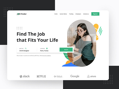 Find Job Mockup app design ui web