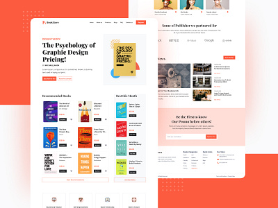 Bookstore Landing Page_Mockup app design ui web