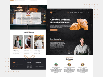 Bakery Design Mockup design ui web