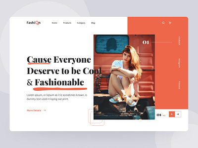 Fashion Website Design Mockup 😊 branding design typography web
