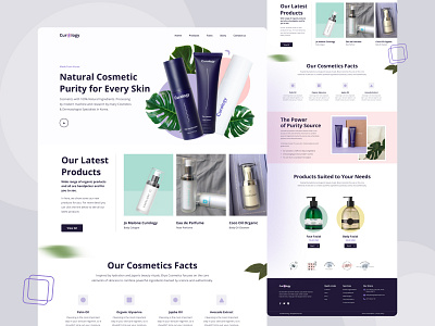 Cosmetics Website Design 😊 design typography ui web