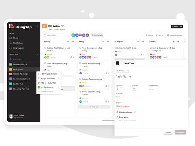 Task Management web application UI