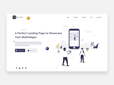 MeasureTalk Landing Page branding design illustration ui web