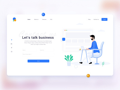 Landing Page illustration ui web