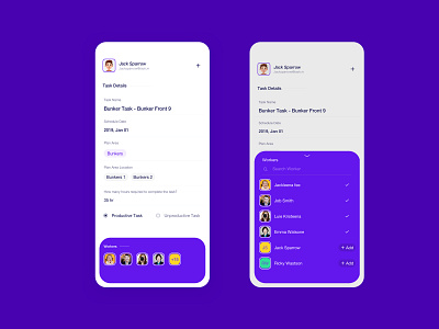 Schedule Worker Task app ui