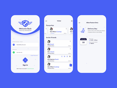 Security App app design ui ux