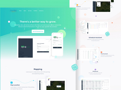 Mockup Landing Page design ui web