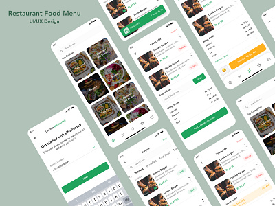 Restaurant Food Menu App design ui ux