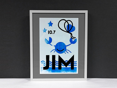Jim Woodcut jim letterpress print woodcut