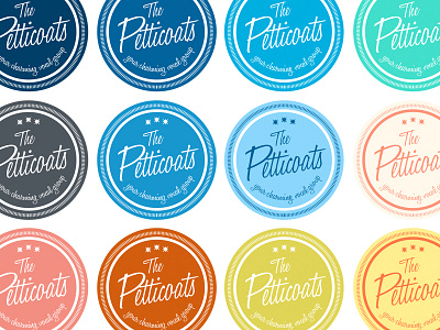 petticoats brand identity logo signet