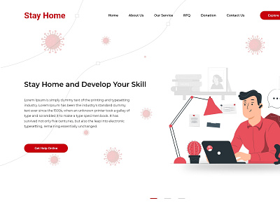 Landing Page Design corona corona virus covid 19 design graphic design landing logo page typography ui ux webdesign website