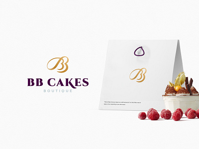 BB Cakes Boutique Logo Design bb bbcakes bbcakes boutique brand branding cajva cakes design emblem goold identity logo mark monogram romanian sweets