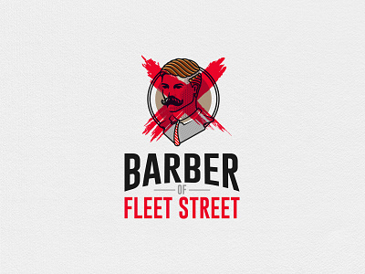 Barber of Fleet Street, Grooming Products Branding barber barber logo barber shop brand branding cajva design fleet street grooming identity logo mark red vector