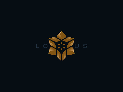 Lotus brand branding cajva design emblem flower gold identity jewels logo lotus lotus flower magnolia mark petals