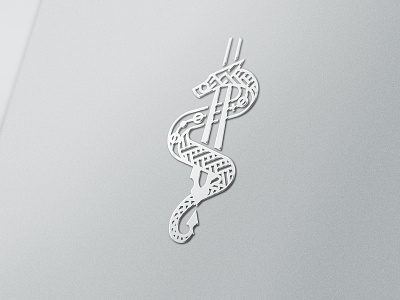 VALKYRIE Fabrications Logo Design branding cajva dragon emblem fabrications forge identity logo mark pattern snake valkyrie viking wolf
