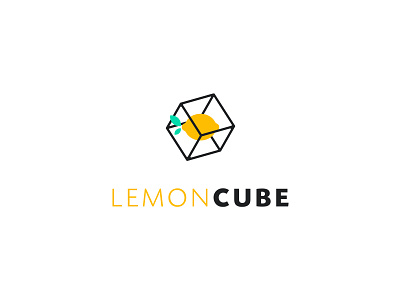 Lemon Cube branding cajva citric cube cube logo design fresh identity lemon lemoncube logo mark tech wireframe yellow