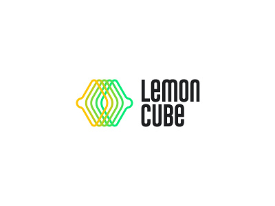 Lemon Cube 3 box branding cajva citrics cube emblem identity lemon lemon cube logo mark tech wireframe yellow