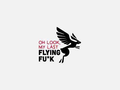 Flying Fu*k 2022 logo brand branding cajva design flying fuk funny identity logo rabbit